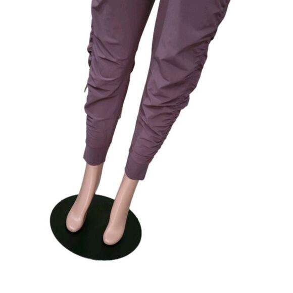 Athleta Attitude‎ Pants Women's Size 2 Volcanic Violet Ruched Jogger Drawstring - Picture 3 of 13
